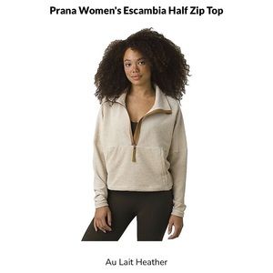 PrAna Escambia Half Zip Size Large